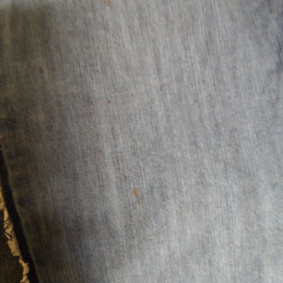 Reba Maxi denim skirt embroidery & contrasting fabric patch pockets size 12 zip - Picture 16 of 16